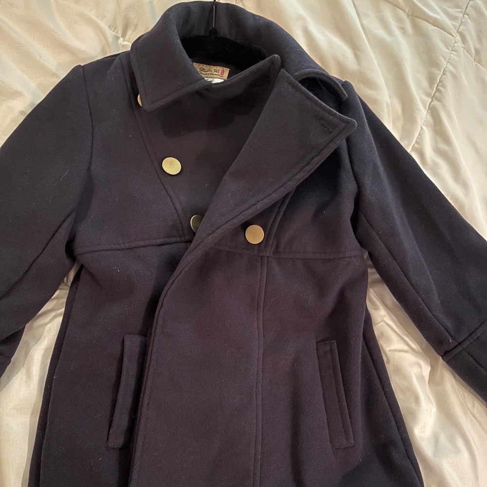 Girls Navy Peacoat